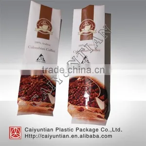 Aluminum Coffee Bag With Logo Printing Four/eight Side-gusset Sealing With Valve thumbnail-1