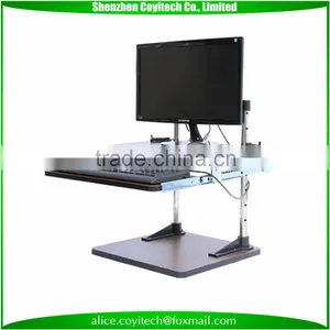Sit-stand Desk Converter Desktop Workstation Stand With Table Mount thumbnail-1
