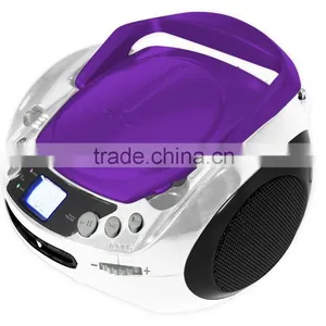 Cheapest Super Design Purple Portable Bluetooth CD Boombox thumbnail-2