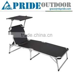 Folding Portable Beach Chair Sun Shade Outdoor Sunshade Beach Chair With Sun Canopy thumbnail-1