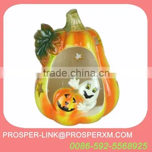 Halloween Ceramic Pumpkin Tealight Holder thumbnail-1