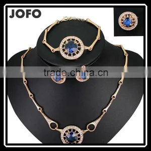 Indian Fashion Jewelry Bollywood Bridal Crystal Necklace Earrings Bracelet Jewelry Sets thumbnail-1