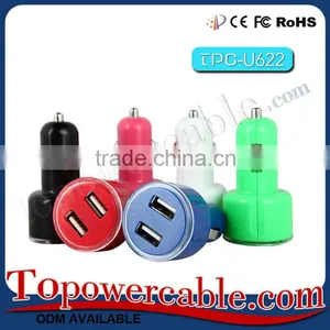 Logo Customized Wholesale Best Phone Car USB Charger With USB Port For IPhone 5S thumbnail-6