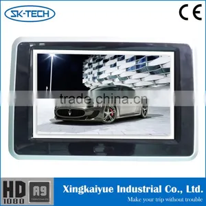HD LCD Car Headrest Monitor DVD Player Black Wireless Headphone thumbnail-1