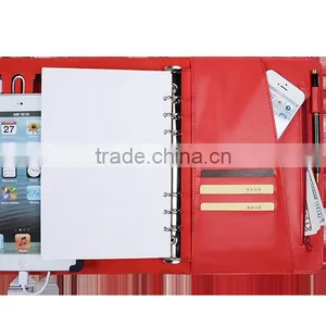 2016 Hot Sell Leather 6 Ring Binder Notebook With Power Bank & Usb Disk Quality Choice thumbnail-3