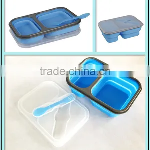 High Quality Kids and Adults Leakproof Eco-friendly Microwave Silicone Japanese Lunch Box thumbnail-2