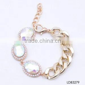2014 Latest Jewelry Mother Bracelet With Color Rhinestone thumbnail-1