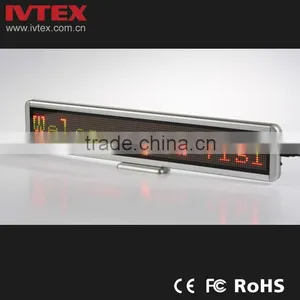 Digital Green Rechargeable Battery Backup Mini LED Display / Digital Name Badge / LED Name Card thumbnail-2