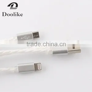 2016 Hot Selling 2in1 Fast Charging Wholesale Usb Cable Phone Charger Cable thumbnail-1