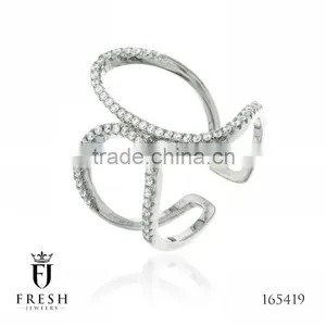 Fashion 925 Sterling Silver Ring - 165419 , Wholesale Silver Jewellery, Silver Jewellery Manufacturer, CZ Cubic Zircon AAA thumbnail-1