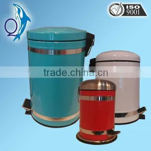 Stainless Steel Foot Pedal Dustbin Rubber Painted Household Dustbin With Pedal thumbnail-2