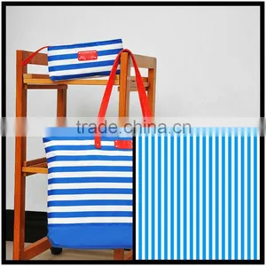420d Oxford Blue White Stripe Fabric thumbnail-1