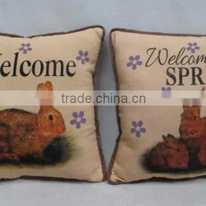 FUNHOM Rabbit Pillow Cover Animal Cartoon Cushion Home Decoration Pillow Thick Linen Throw Pillow Pillowcase Sofa Cushions Cover thumbnail-1