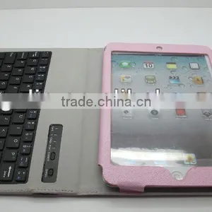 Magnetic Detachable Wireless Keyboard Leather Case for Ipad Mini thumbnail-1