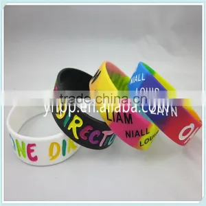 Swirl Colour Personalized Ink-filled Silicone Bracelet thumbnail-2