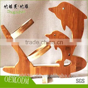 Portable Chinese Style Bamboo Wine Rack thumbnail-4