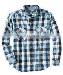 2014 Latest Check Plaid Cotton Flannel Shirt For Men/Latest Wool Flannel Shirt Designs for Men 2013/Men's 100% Cotton Twill Plai thumbnail-1