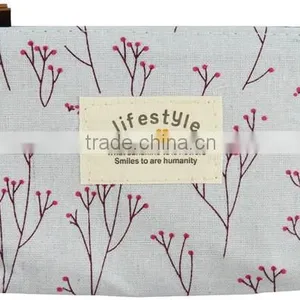 Countryside Flower Floral Cosmetic Makeup Bag Pouch thumbnail-2