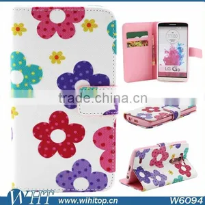 Factory Price! Fancy Leather Case for LG G3, TPU Cover Wallet Leather Case for LG Optimus G3 thumbnail-4