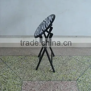 Living Room Furniture Metal Folding Stool Children Chair With PVC Cushioned Seat thumbnail-4