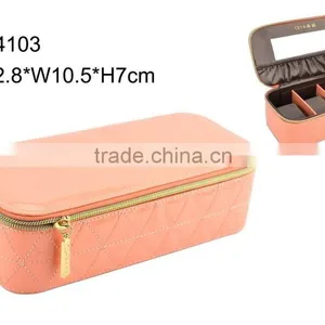 2016 Popular Luxury Faux Leather Jewelry Storage Box With Mirror thumbnail-1