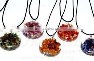 Orgone Disc Chakra Pendant Set ( With Cord) : Orgonite Wholesaler Supplier Exporter thumbnail-1