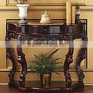 Stocking Hand Carved Side/end Table,solid Wood Curved Antique Console Table thumbnail-1