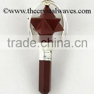 Red Jasper 3 Piece Merkaba/Star Pendant thumbnail-1