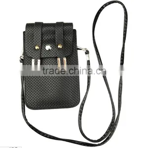Hot Selling Leather Phone Pouch Case With Neck Strap in Dongguan thumbnail-1