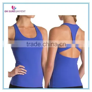 86% Nylon 14% Spandex Yoga Wear, Dancing Wear, Womens Tank Top thumbnail-1