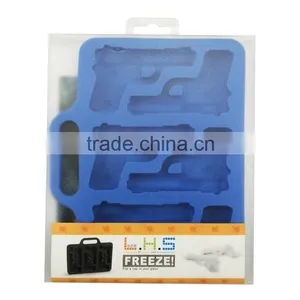 100% Food Grade Freeze Party Handgun Shaped Silicone Ice Cube Tray thumbnail-5