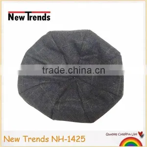 Wool & Cotton Man Octagonal Berets Hat Newboy Caps thumbnail-1
