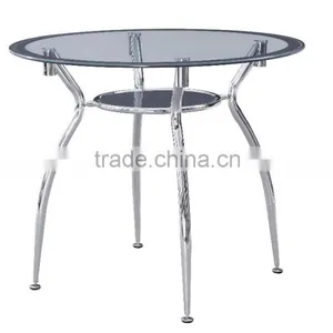 Glass Round Dining Table Set With 4 Chairs thumbnail-2