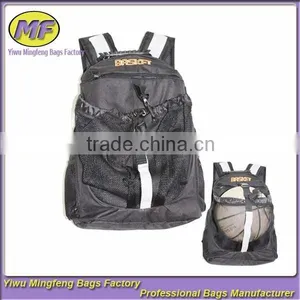 China Supplier High Quality Basket Ball School Bags Customized Oxford Backpack With Ball Pocket BB002 thumbnail-1