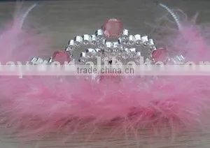 Wholesale Lovely Pink Kids Crystal Princess Happy Birthday Tiara thumbnail-1