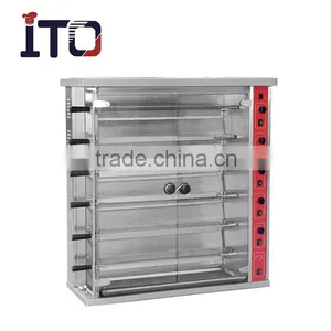 CH-6P Vertical Big Stainlesss Steel Commercial Gas Chicken Rotisserie thumbnail-1