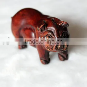 Artistic Sandalwood Carving Pig thumbnail-1
