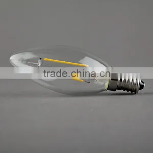 Mingshuai Chandelier LED Filament Bulb Candelebra C35 Full Glass Lamp 2W E14 Dimmable thumbnail-5