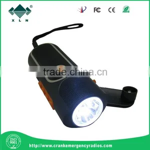 2015 Mini Led Winding Up Rechargeable Flashlight Torch Radio With LCD Display thumbnail-1