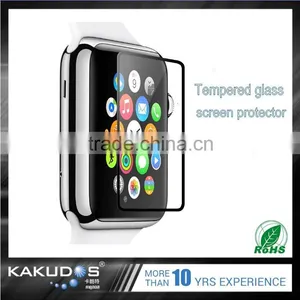 Wholesale 0.33mm 2.5 Round Edge Full Coverage Black Side Glass Screen Protector for Apple Watch 3.8mm / 42mm thumbnail-1