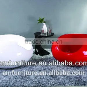 Wholesale High Gloss Swing Fiberglass Cocking Chair Salon Stool thumbnail-2