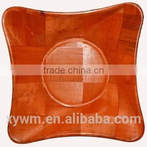Square Woven Wooden Salad Serving Plate thumbnail-4