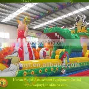 Wojin New Design Inflatable Kids Party Lovely Dairy Cow Jumping Bounce House thumbnail-4