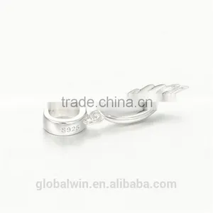 Angle Wing Metal Charms European Charm Bracelet Necklace 100% Real 925 Sterling Silver S193 Best Gifts For You Or Friends thumbnail-2