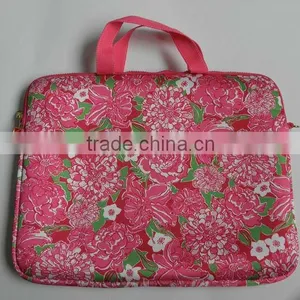 Custom Printed 14 Inch Neoprene Laptop Sleeve With Handle thumbnail-1