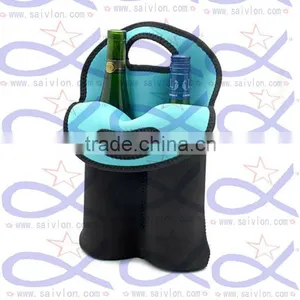 Neoprene Single Insulated Bottle Cooler Wine Tote Bag thumbnail-3