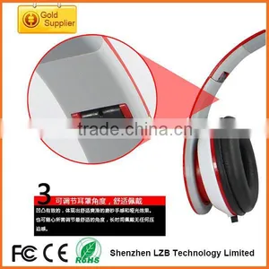 Customized Colors and Brand Foldable Hifi Sound A2DP Bluetooth SD Card Player Headphones thumbnail-5