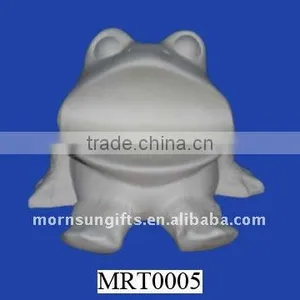 Unglazed Porcelain Frog thumbnail-1