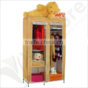 Single Canvas Effect Wardrobe Clothes Storage Cabinet thumbnail-1
