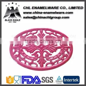 New Design Durable Enamel Coated Cast Iron Trivet thumbnail-5